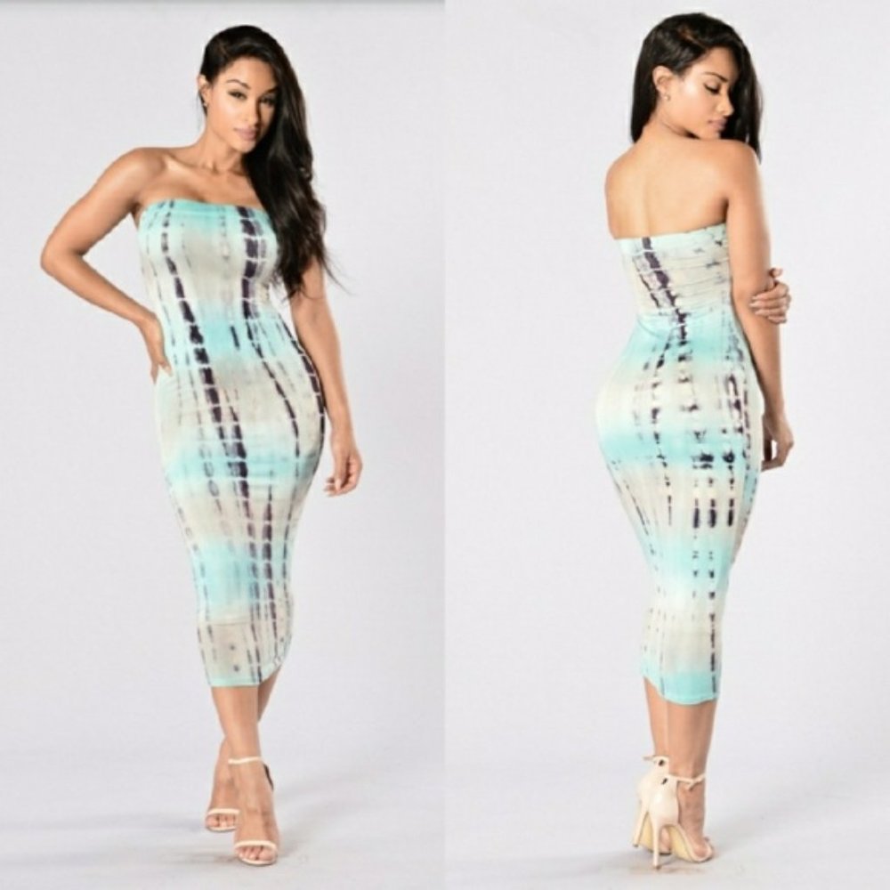 Fashion Nova • Mint Sea Dress Medium
